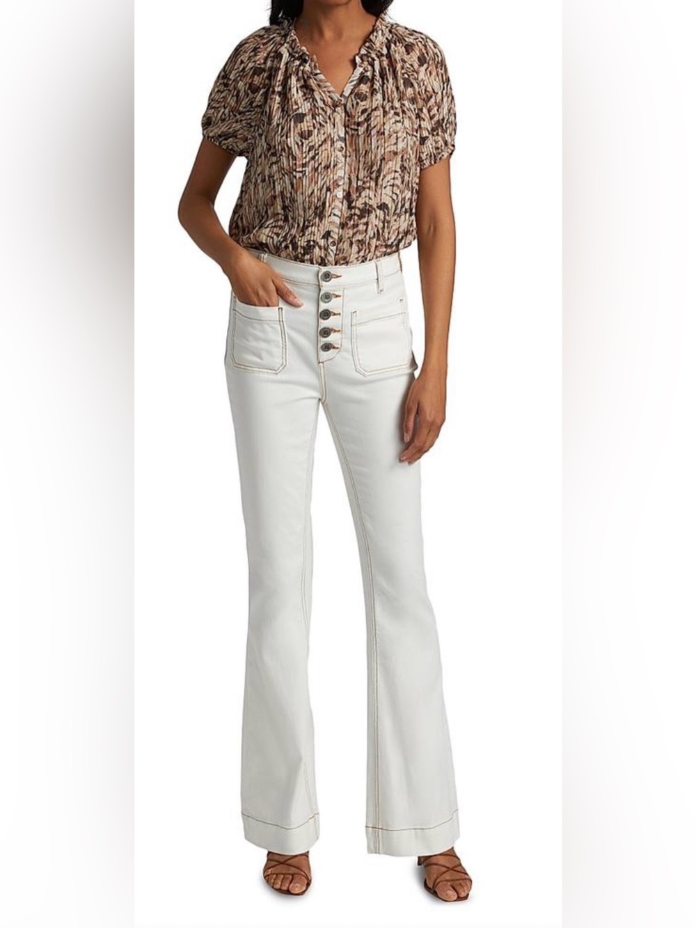 Ramy Brook Stitched Cindy Flare Jeans